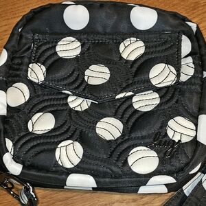 New Lug Black and White Polka Dot Women's  Crossbody Bag